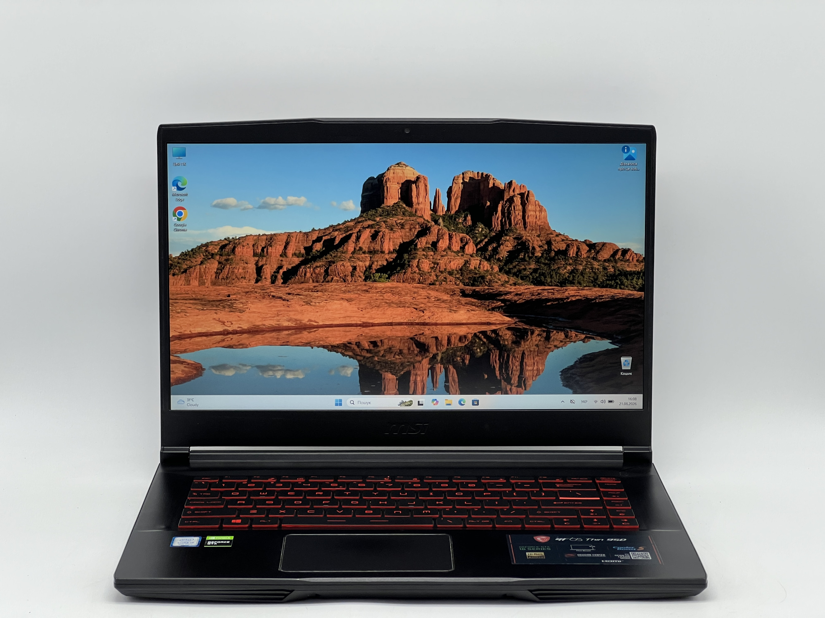 Ноутбук MSI GF65 Thin 9SD, i5-9300H, 16 GB, 480 GB, Intel UHD Graphics 630, 1920x1080, IPS [SH2604051] БУ